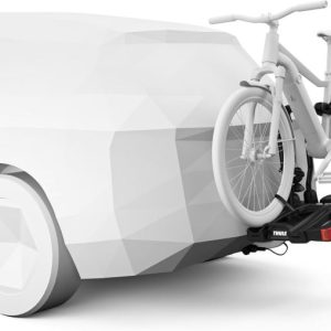 Thule EasyFold XT bike rack for towbar, 2 bikes, silver