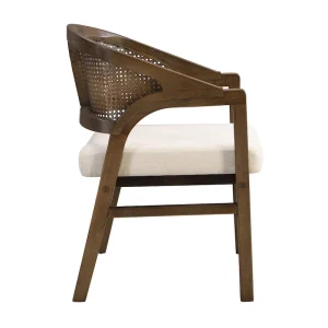 Christopher Knight Home - Cane Upholstered Dining Chair (Set of 2)(Walnut+beige)