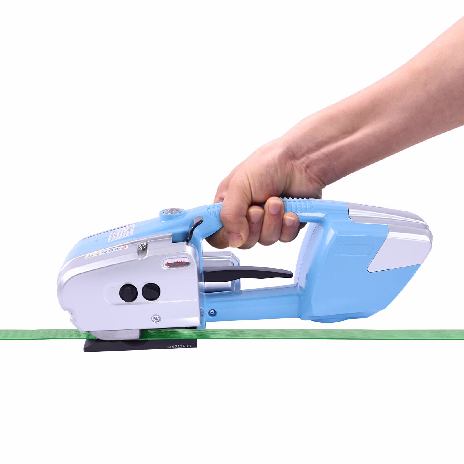 50abcc114e63a39b85561fd19ab51ed3270bbe510b131aaa0e9d469eadddd0f1 DENSET Automatic Strapping Machine Strapper Battery Operated Strapping Banding Tool Kit For 1/2-5/8" PP PET Straps