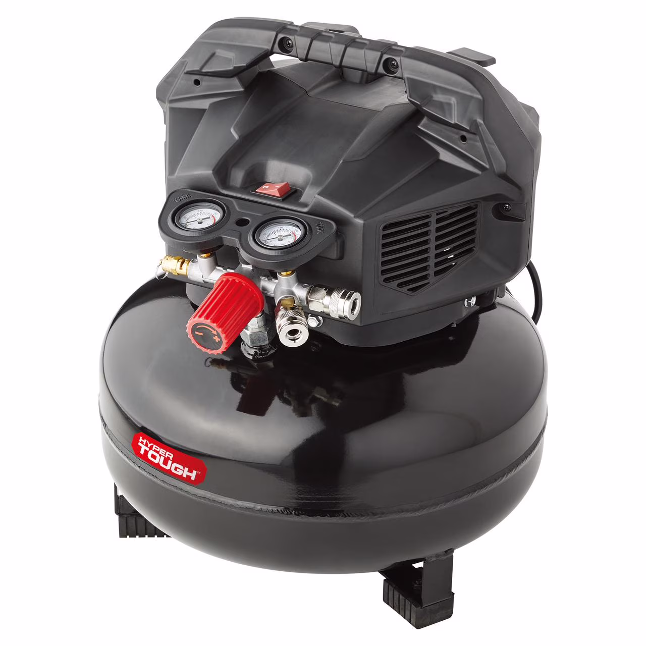 Hyper Tough Black 150 PSI Oil-Free Pancake Air Compressor 6 gal