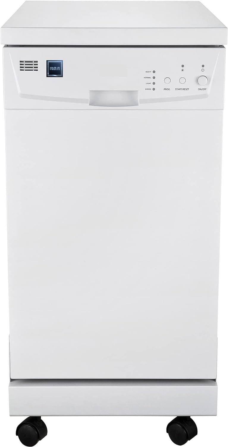5145e7a7f845e1b6a07e6253dfd3452a7cd0d535484bea6d49dfcd5e93e96ea3 Portable Dishwasher, 18in Wide, 8 Place Settings Capacity, White