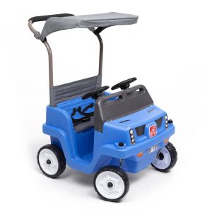 Step2 Side-by-Side Push Around SUV, Kids Push Car, 2 Seats(Blue/Large)