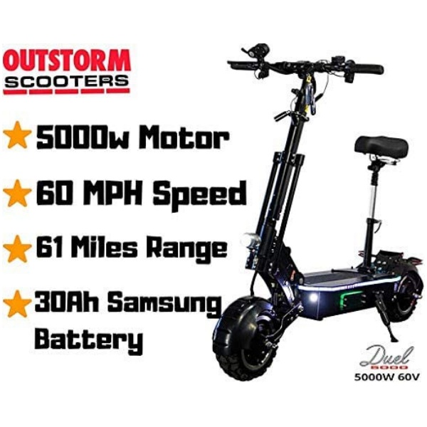 nutrigardens 2025 MAXX 60MPH Ultra High Speed Electric Scooter for Adults Foldable, 5000W Power Dual Motor| 60V /38.5Ah Battery | 83 Miles Range | Grade 30¡ã