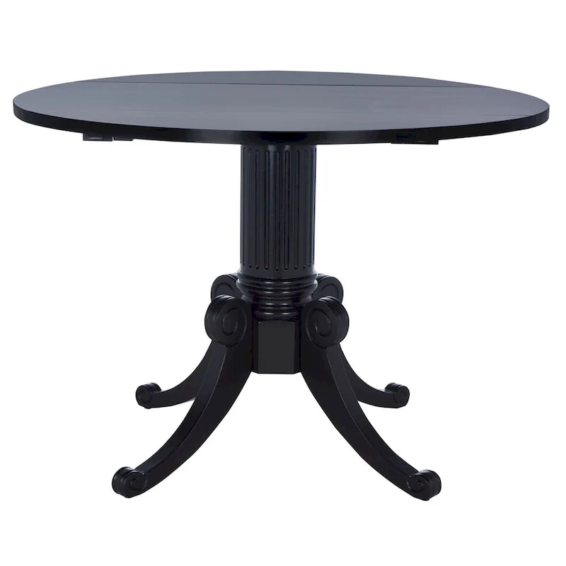 53debc999b53c69fb165e0fbeb6999740f928566e88ac47432709f569f0b08b9 SAFAVIEH Jeane Antique White Drop Leaf Dining Table - 43 W x 43 D x 31 H - 43Wx43Dx31H(Rustic Natural)