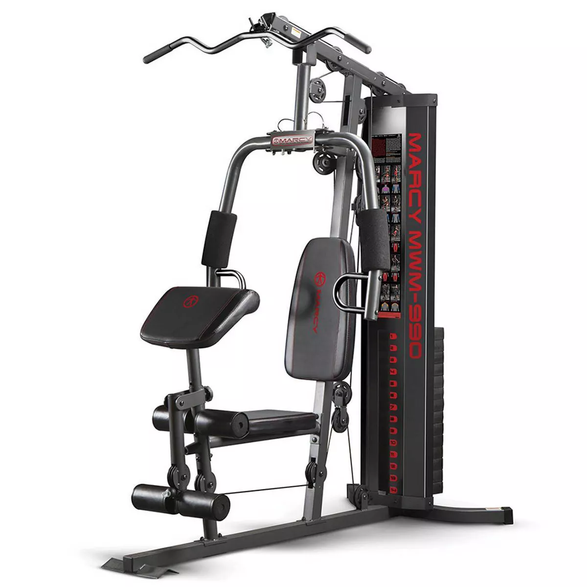 560de761baa813330c432d841d55175956e59cdf59ef4b7708e8fa4593d4b517 Marcy MWM-990 Home Gym, 150lbs Stack, Steel Frame, Dual-Action Arms, Compact Design(Default Title)