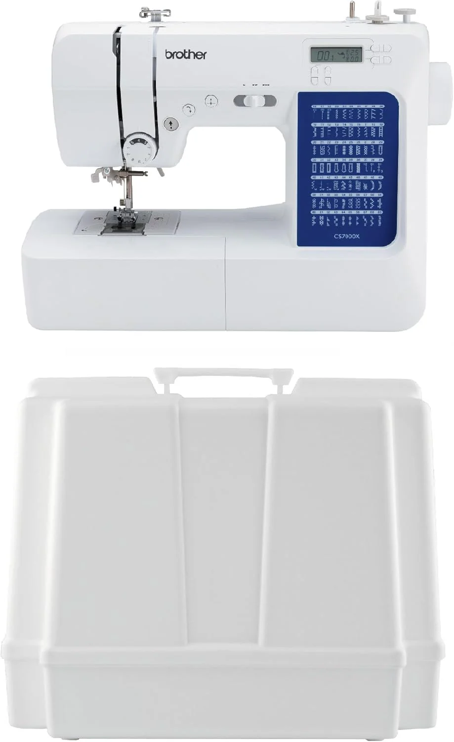 562fd2634679b3c99c7110759308ea04267c08863042d777c31080b1dd0c07b8 Brother CS7000X Computerized Sewing and Quilting Machine, 70 Built-in Stitches, LCD Display, Wide Table, 10 Included Feet(CS7000X + Case)