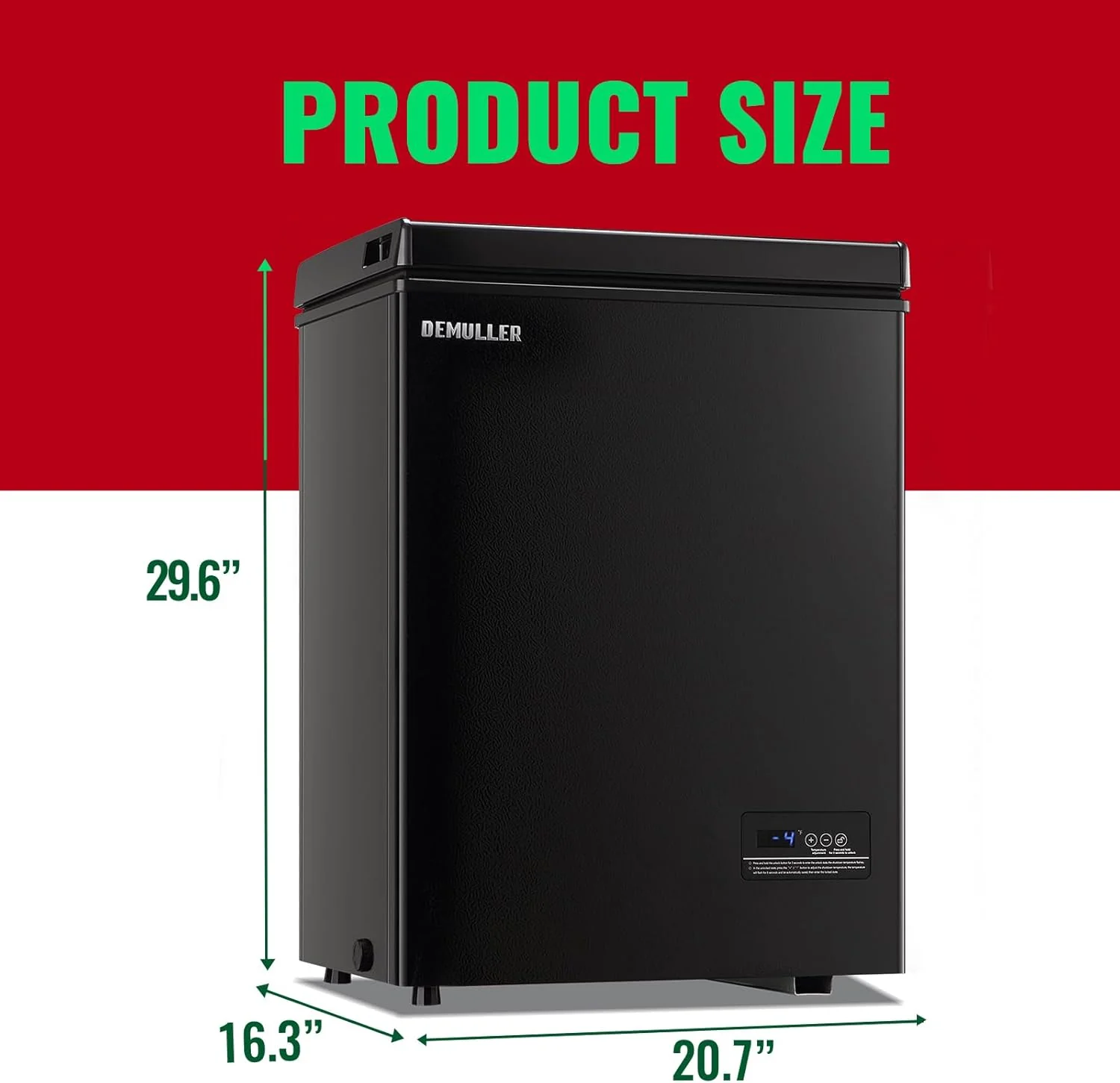563f3a8eb207d46d0cd7ac161509b152b0f5e85665774ae8c166d5b7554ae27d Chest Freezer 5.0Cubic Feet Deep Freezer Freestanding Freezers Removable Stainless Steel Basket(5.0 Cu.Ft Black)