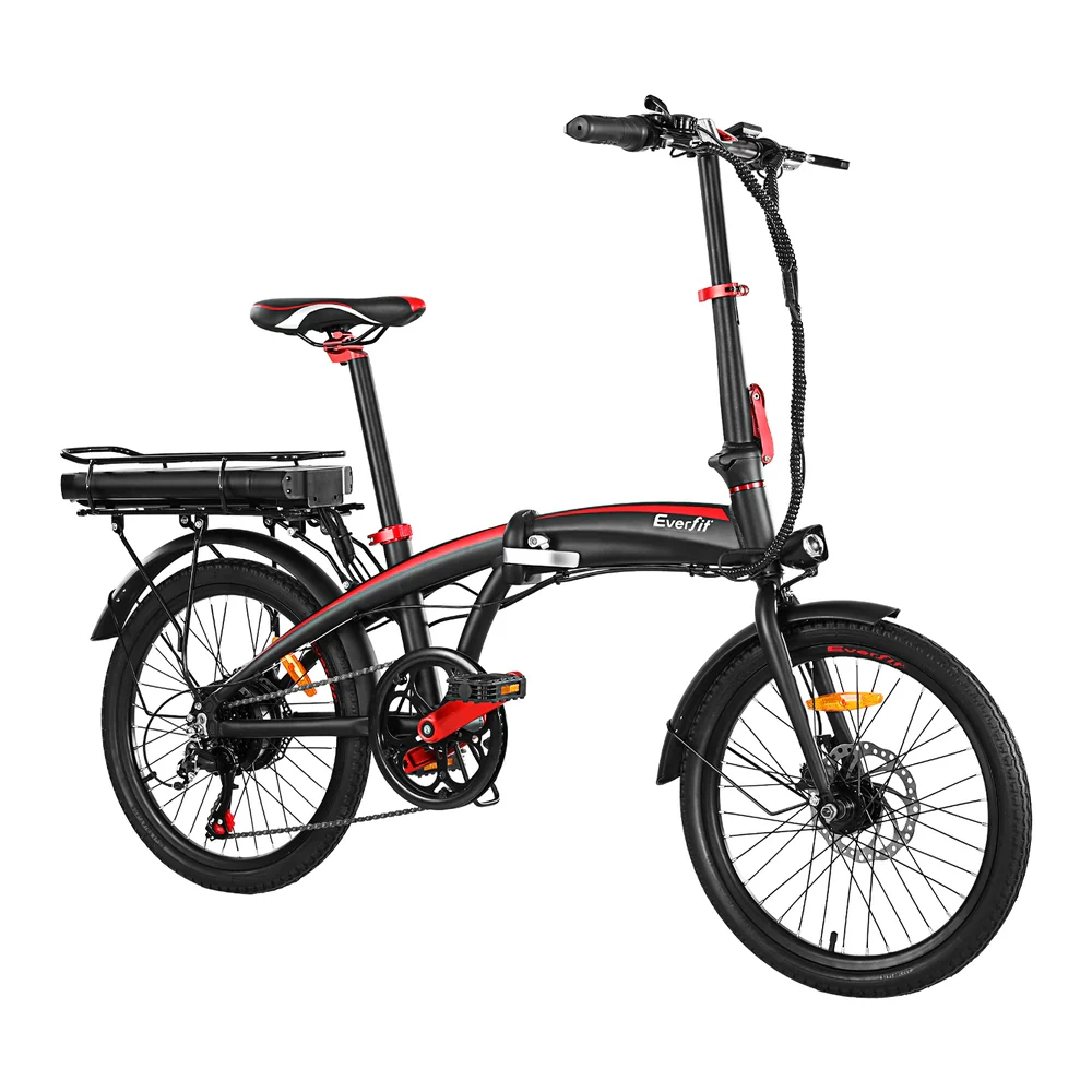 569b227c20c3797e371f4a5e0d28166fe6feb32a198fe8029fe8954ee29a9d43 Everfit Folding Electric Bike Urban City Bicycle eBike Rechargeable Battery 250W