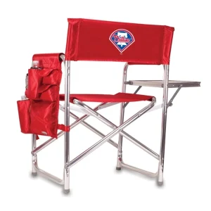 'MLB' National League Aluminum Sports Chair(Philadelphia Phillies- Red)