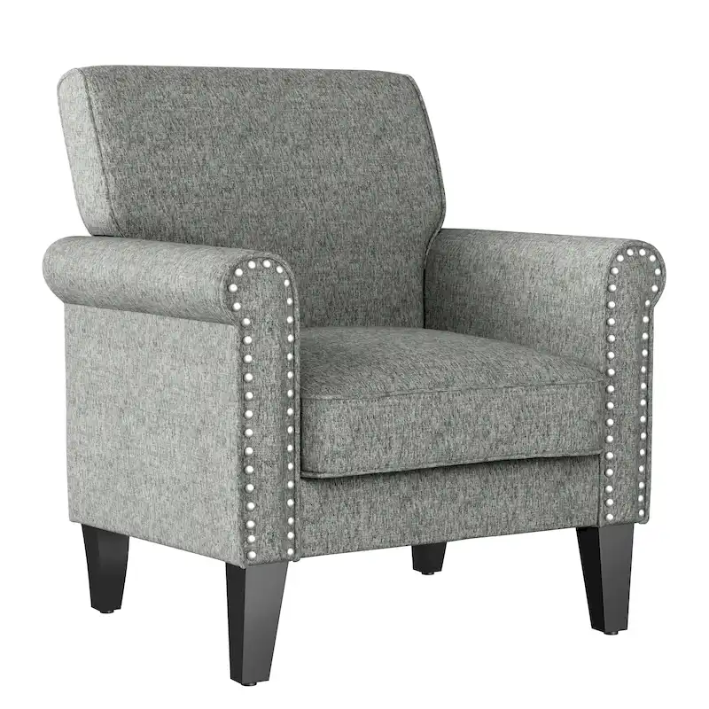 5763c64aabd2104181ef14640e43c790d303598822110481b3074d24112f01b6 Copper Grove Herve Rolled Arm Chair(Grey Chenille)