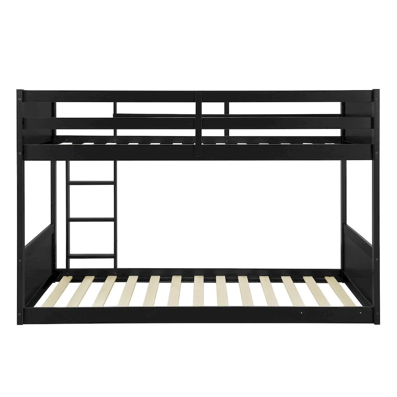 59f30c9842d72b379d879e44be39e64eb3bfe8f25186f7531c06063cb7de7c28 Delphia Low Profile Twin over Twin Bunk Bed(Black)