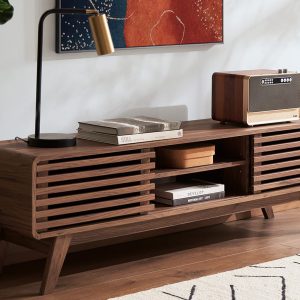 mopio Ensley 59" Walnut TV Stand for 55/60/65 inch TV