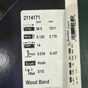 KLYNE - Olson Wb51659Db 14 Tpi Bench Top Band Saw Blade 1/2 X 1/8 In.