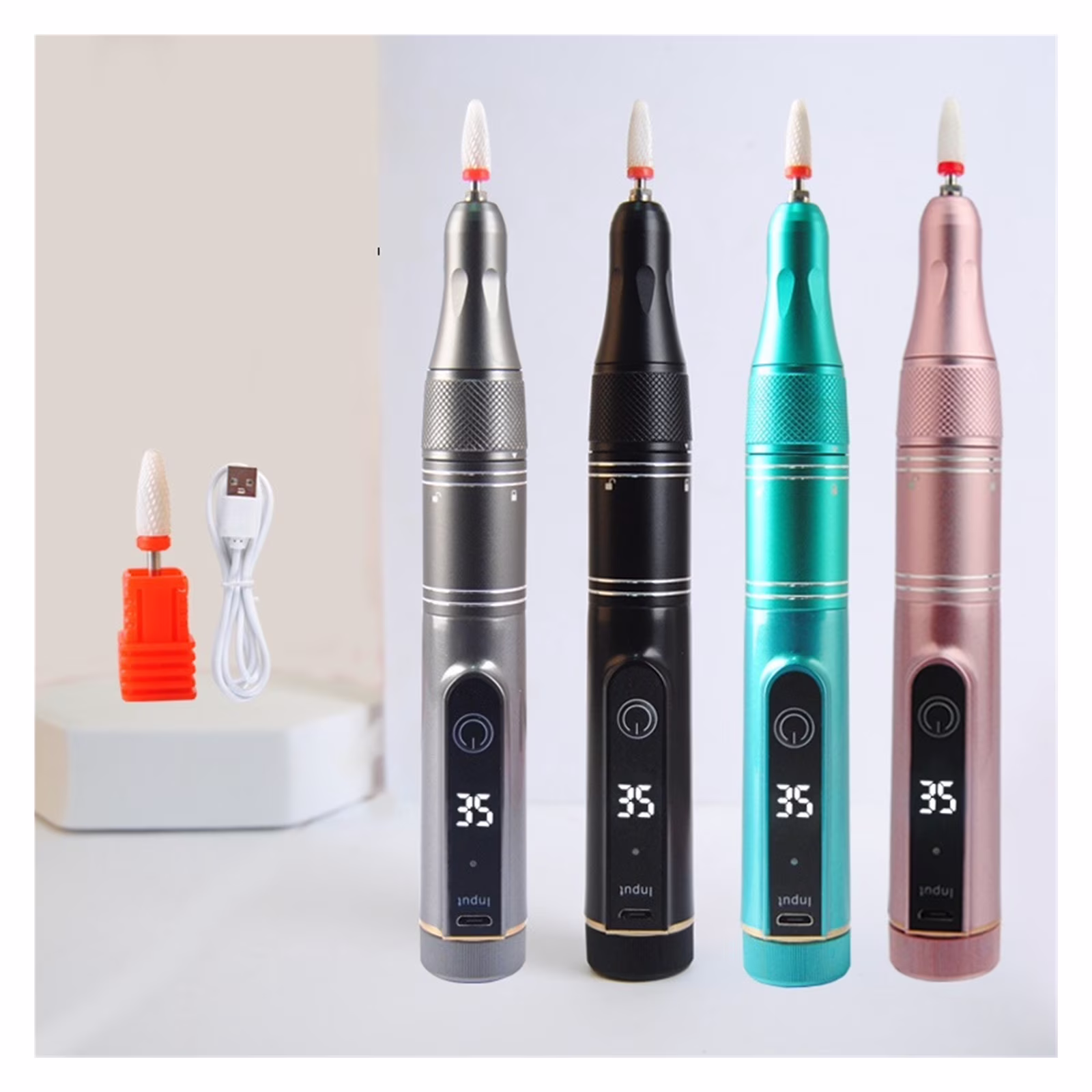 35000RPM Rechargeable Nail Drill Machine Portable Manicure Drill Nail Cuticle E-File Nail Polisher Cordless Nail Drill Machine ,Quality Torque