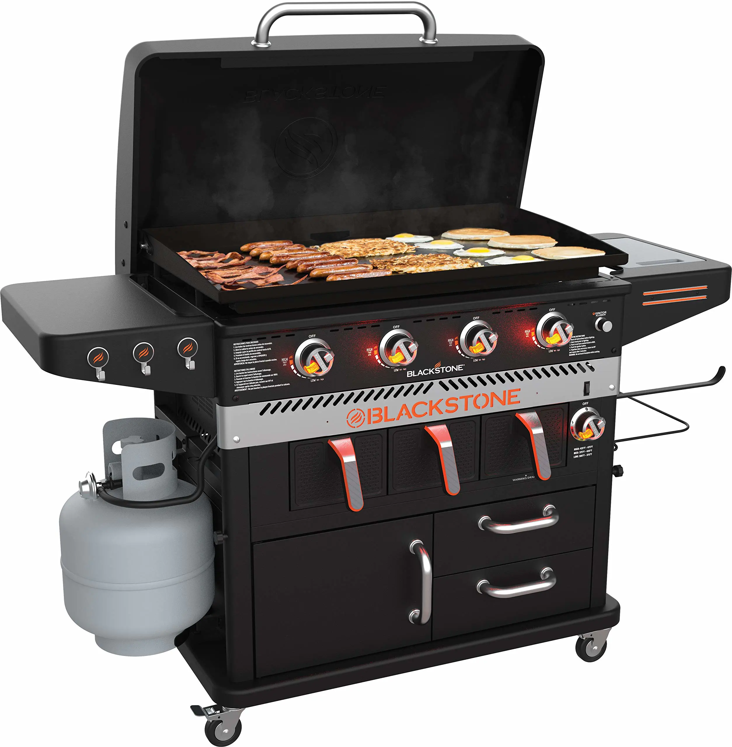 5bd4f7110a95ae2e64880b7a4bed304a5541bf58ec489b1e460cab7ebd97c10b 2025 Blackstone 4 Burner and Air Fryer Combo - 36"