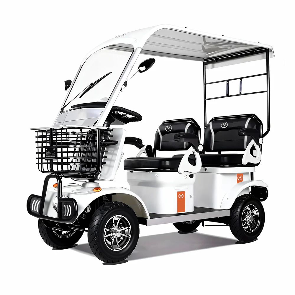 5c3e10486697fffb355b386c893d39c4285da0fc7441cf6100f19285bf8c4044 650W 60V 20Ah Electric Mobility Scooter with Long-Range(White/Without rain deflector)