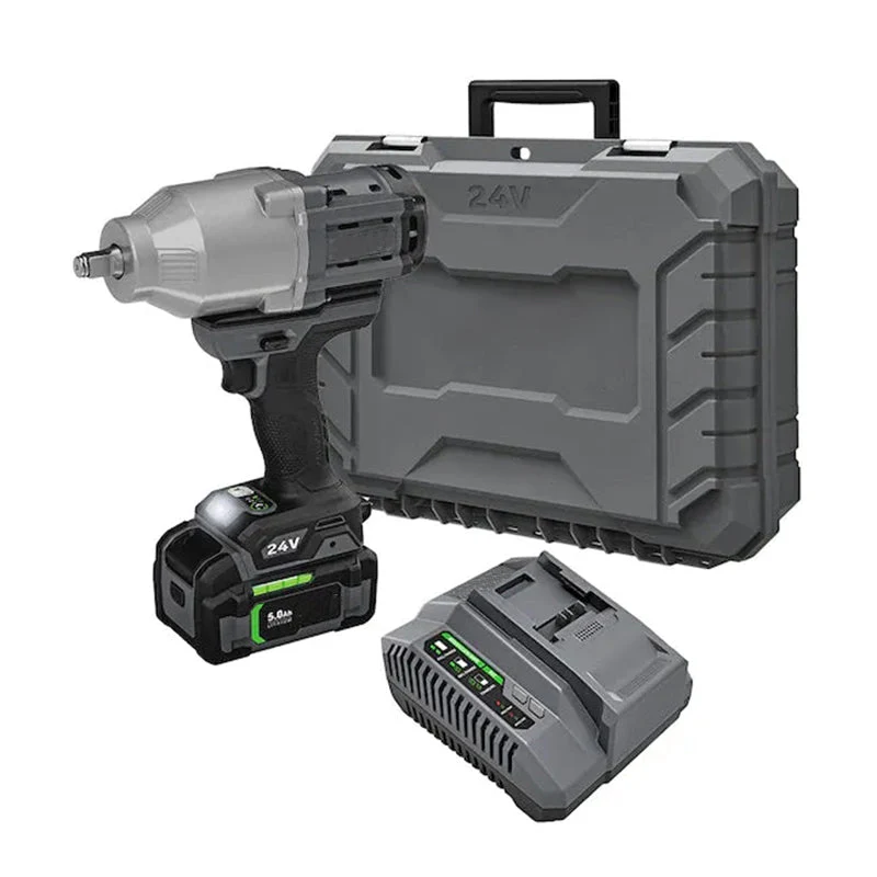 5c860318ddc3d755703b3fb45c58df0b200eedb9783493dd867f33873a228971 FX14711C 24volt Variable Speed Brushless 12in Drive Cordless Impact Wrench 1Battery Included