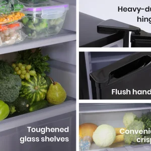 GECKO 70L Portable Fridge Freezer Camping Caravan Car Fridges 12V/24V/240V , Black