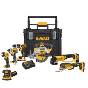 DEWALT 20V MAX Cordless 7 Tool Combo Kit with TOUGHSYSTEM Case, (1) 20V 4.0Ah Battery and (2) 20V 2.0Ah Batteries DCKTS781D2M1  sgtnighsdesigns(Default Title)