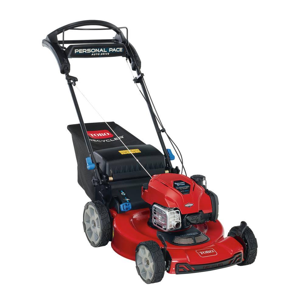 5cf2c4296e87c515c852d8b2767411a8888c73cfec4fbafcaecab3e17482eb7f Toro SmartStow 22¡ä¡ä Gas Lawn Mower, Self-Propelled, 150cc Briggs Stratton Engine, Recycler Deck