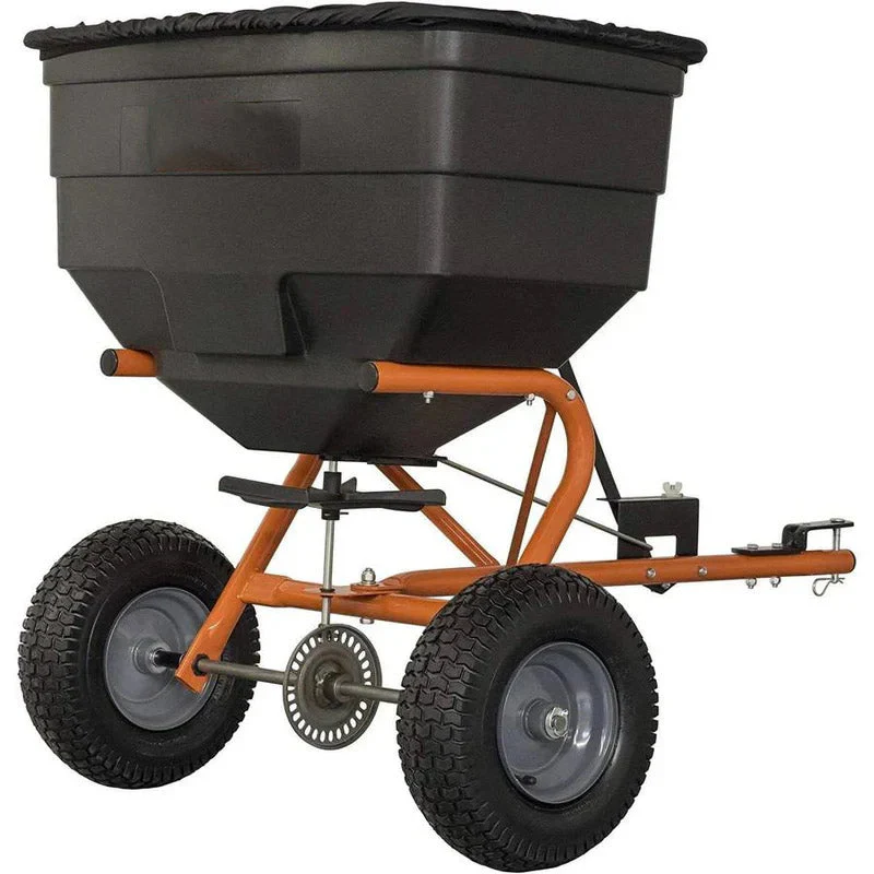 5d2152a430acd8acbcd7d4fbaa1e54f23bca3955fd9943513521735e7109c5be 185 lb. Tow Behind Broadcast Spreader