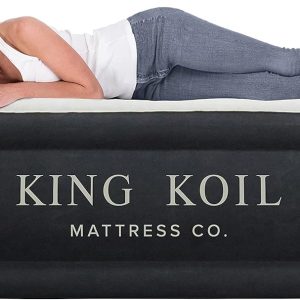 King Koil Luxury Air Mattress with High Speed Built-in Pump(Twin/13