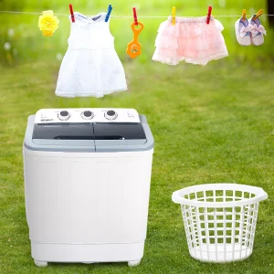 Portable Twin Tub Washing Machine 5KG with Timer - Devanti
