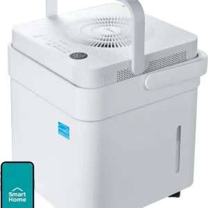Midea Cube 35 Pint Dehumidifier for Basement and Rooms at Home for up to 3,500 Sq. Ft., Smart Control, Compatible with Alexa (White), Drain Hose Included, ENERGY STAR Most Efficient 2023(4,500 Sq. Ft. with Pump)