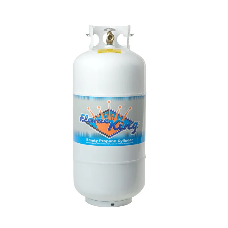 5e3df626be80e6dfd18e5a3e55e55fa57aaf424a8fa4be726e4c50f998b24ecf Flame King YSN401 40 lbs. Empty Propane Cylinder with Overfill Protection Device Valve