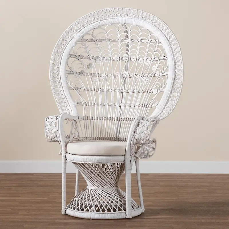 5e589d00336d4a5b1702a08f601de5799e6e83d3a766da8249ca43ea64ffbdec Kallima Modern Bohemian White Natural Rattan Peacock Chair