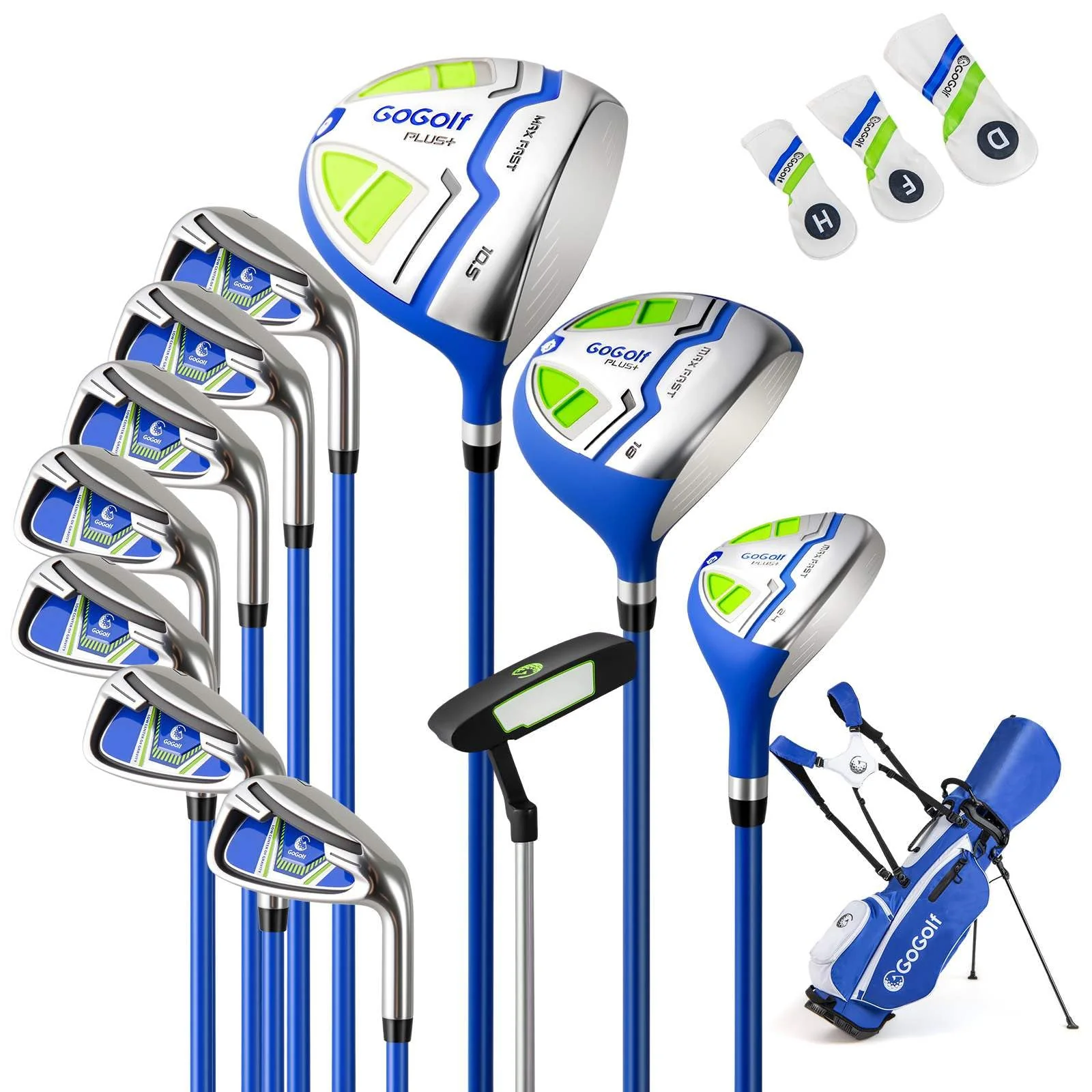5e79a89bc5b6edbe915f7dfbad65ae7108317fd97a31677cfd0983c9b0fd1071 Men's Complete Golf Clubs and Bag Set(Blue)