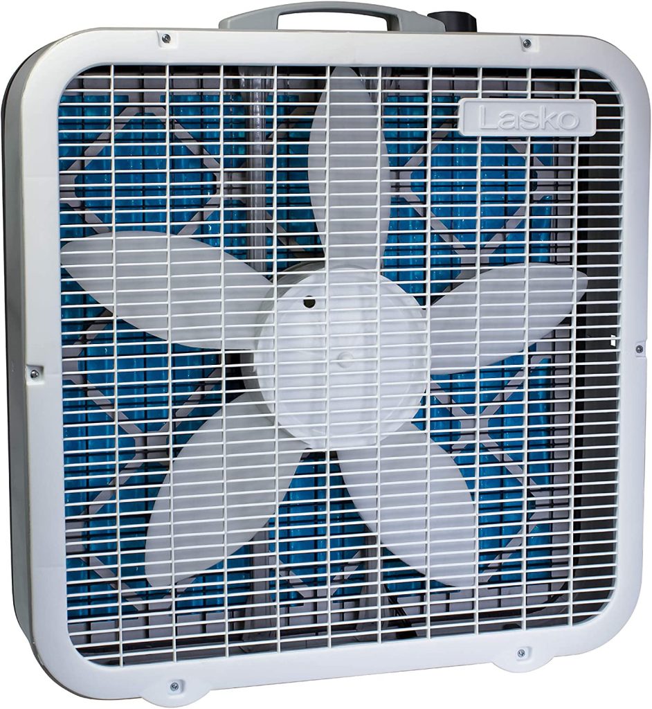 5f7427c8347f8f082865d491f02a631cd45690fb16b43279a0bd3c4e861857ef Lasko Air Flex 2-in-1 Box Fan Air Purifier, 20-Inch, 3 Speeds, White, FF305