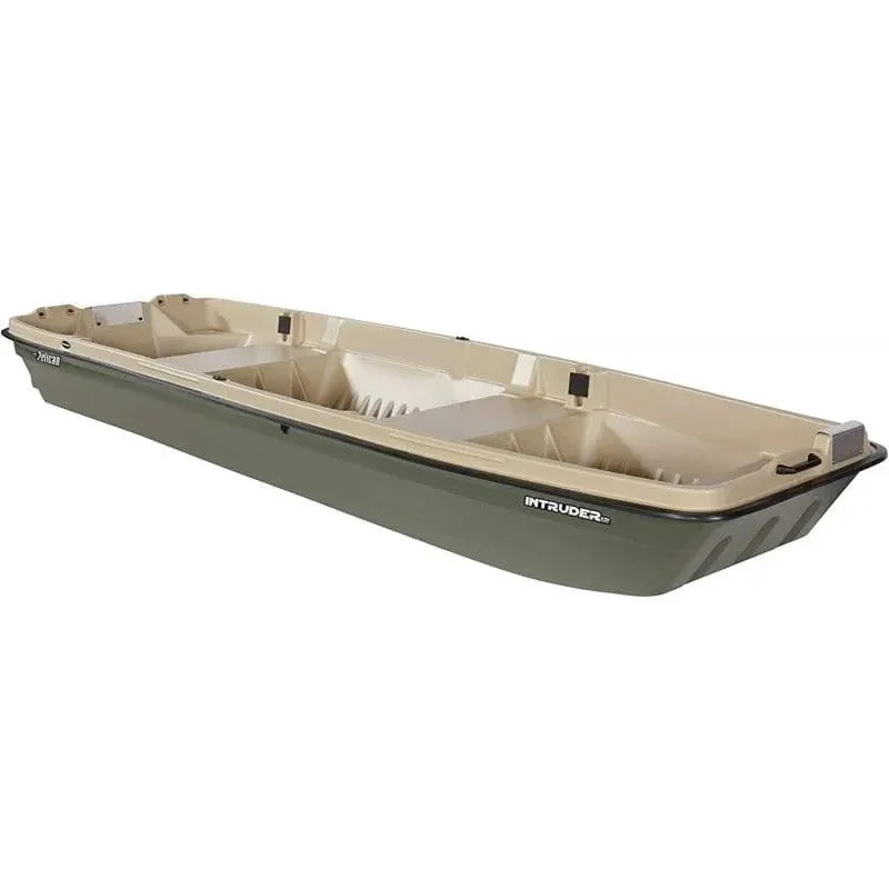 5fe26d015cfae62086d576a9e6f3a0180eabfce7a9c288d0eb4a65f5e5f050bc Pelican Boat Intruder 12 Jon fishing boat, 12 feet.