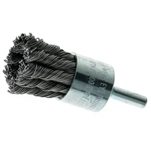 KNACK - 1" Wire Knot End Brush Stainless Steel With 1/4" Shank For Die Grinder Or Drill