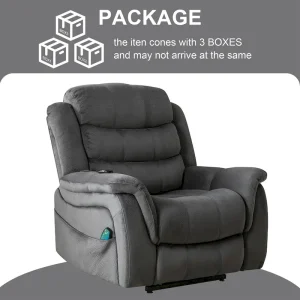 Lay flat recliner Power Lift Recliner Chair for Elderly with Massage and Heat(Camel)