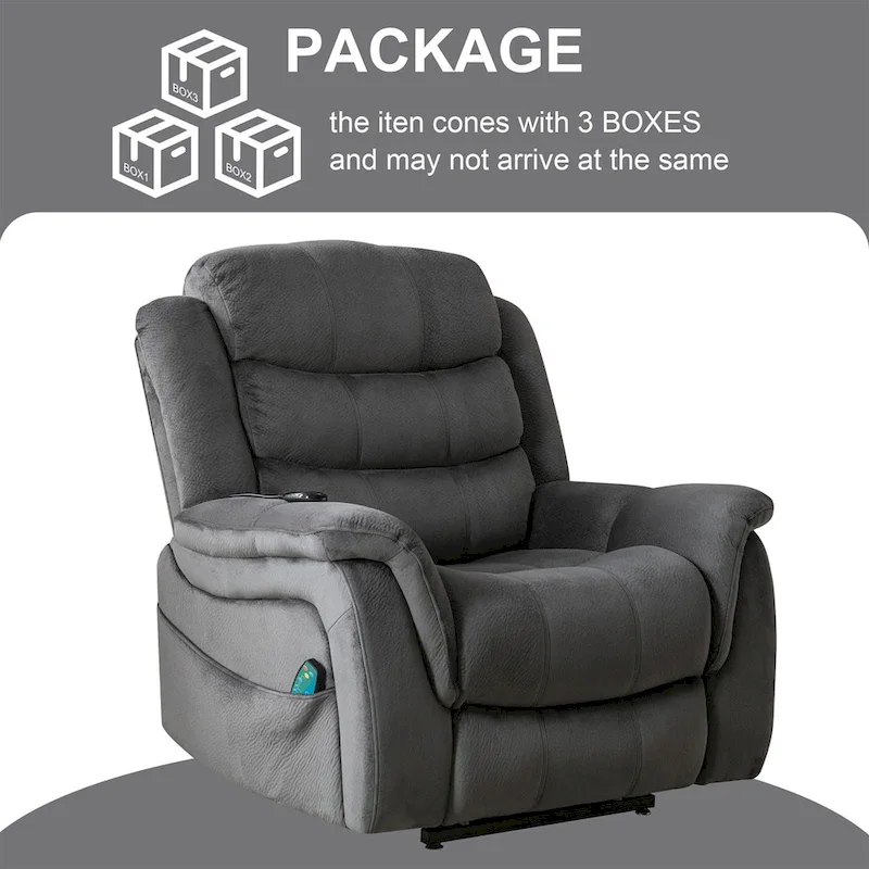 6167945311d50b320df8b58d717b410492c8529d86df021ce9b098be016009f6 Lay flat recliner Power Lift Recliner Chair for Elderly with Massage and Heat(Camel)