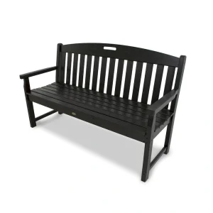 POLYWOOD Trex Outdoor Furniture Yacht Club 60-inch Bench(Charcoal Black)