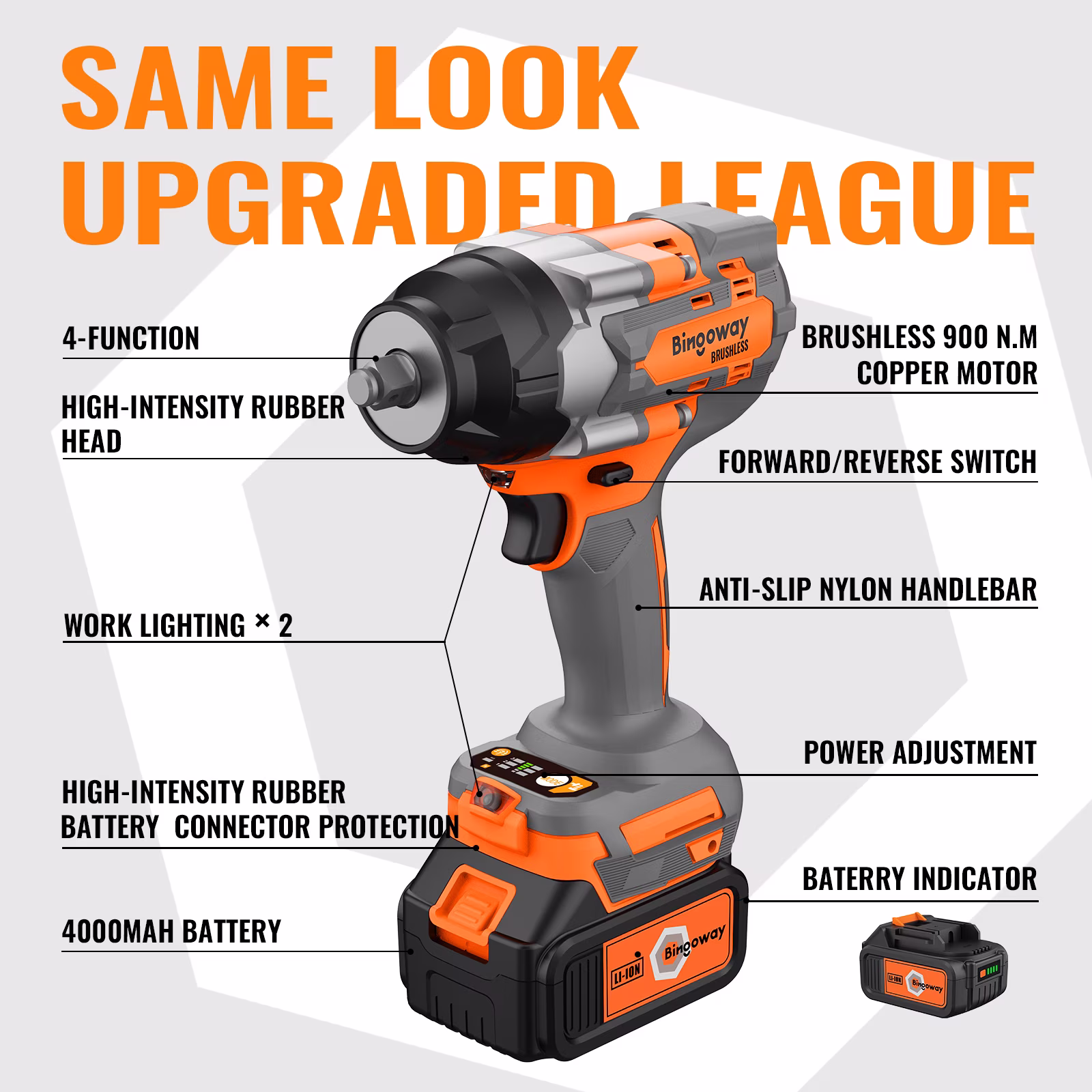 6524becefea71c227ee60c9690c1be1f057213c492469edaf1c047205329c913 900N.m Brushless Impact Wrench, 21V Cordless Electric Impact Gun 1/2 Inch, High Torque Impact Driver, 2 × 4.0Ah Impact Dril Tool Set, 5 Sockets,8 Drill,10 Screws, Variable for Car Truck Mower Repair