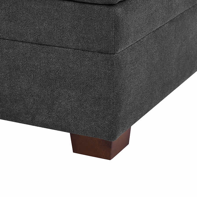 652f0ec514a243c90c391afca1548f9fa6fd49710f3a6f33a75dfbed1995302b Thomasville Tisdale Fabric Sectional with Storage Ottoman(Dark Gray)