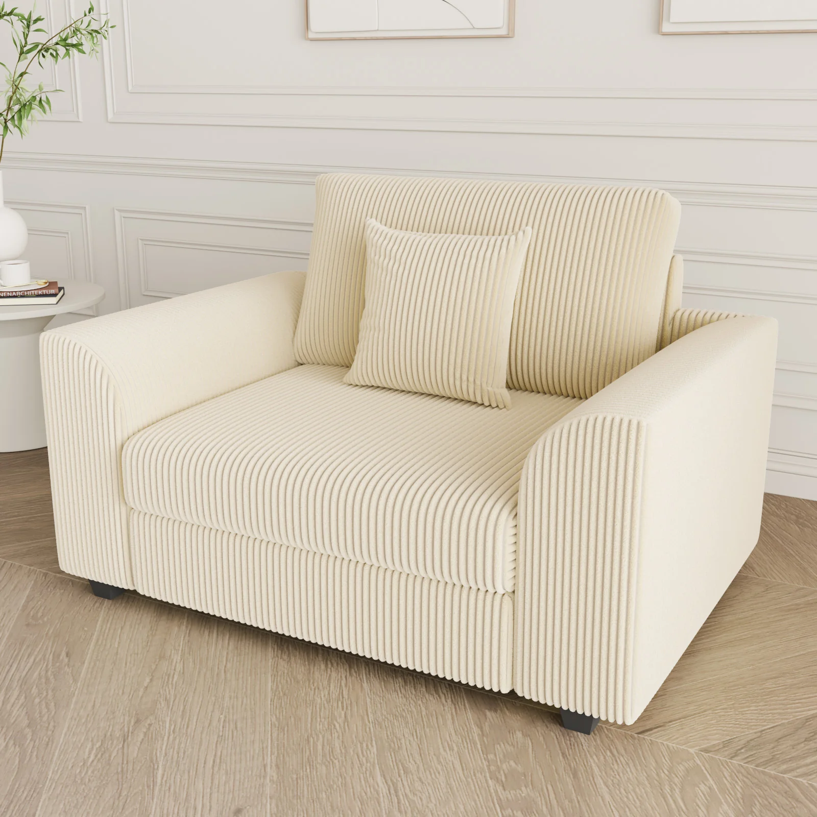 663feb5b978ff2287818a3e8ee66f01f581367f5838c3674ad91c9208cdeea8e 1 Seater Sofa Corduroy Armchair Couch(Pre-order)