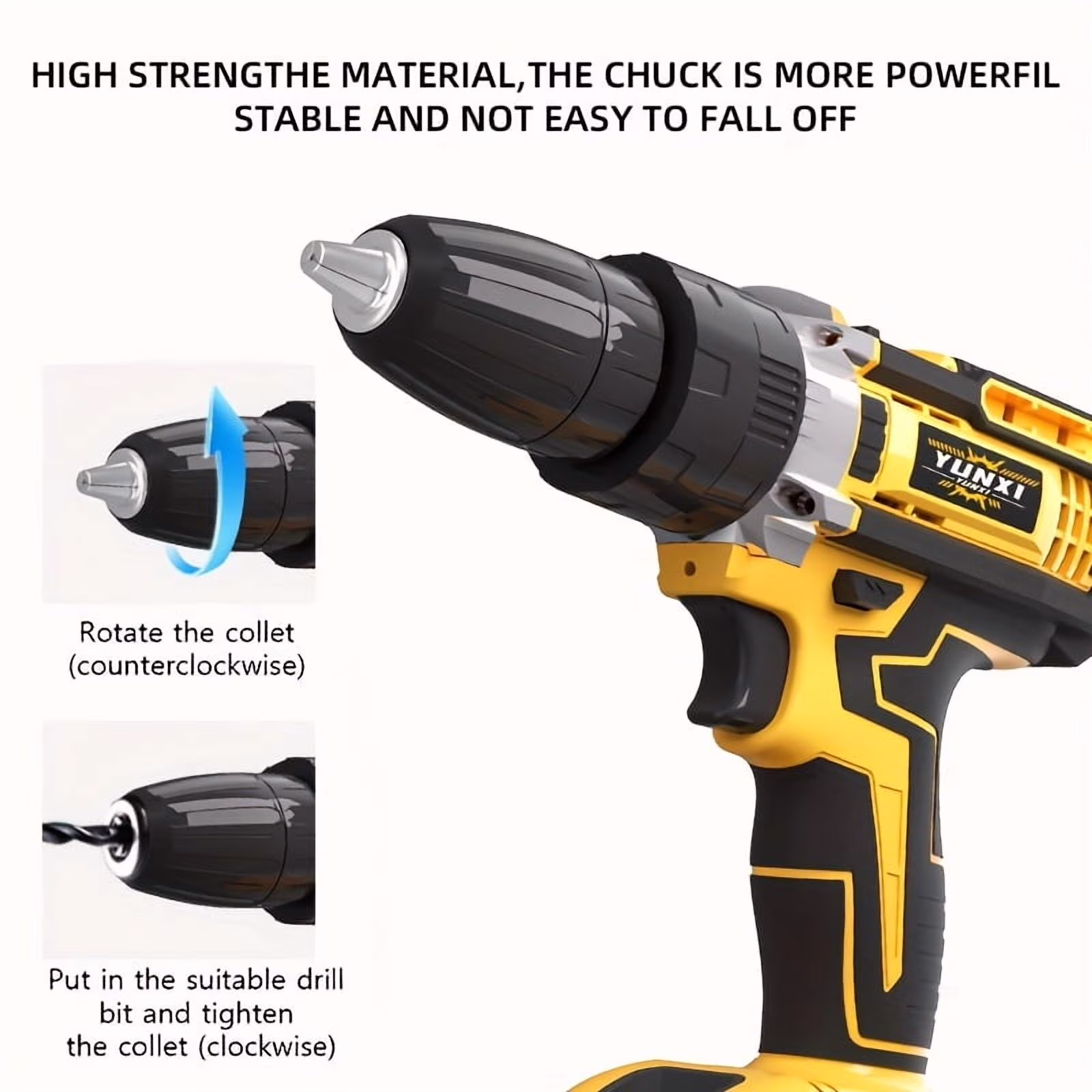 674b6be9902deaf89907d3dd425619720c7369befafdb83ea478ffad0c3f5535 DGB Cordless Electric Drill Driver Kit, Lithium-Ion Battery Powered, 2-Speed for Home Improvement and Repairs, Compact and Portable