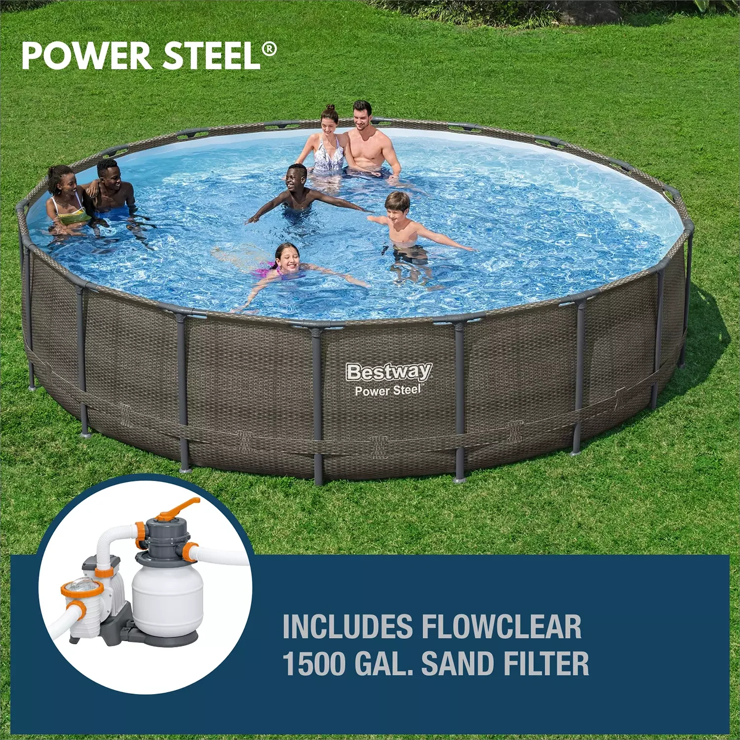 6880f600cbea394ad7d755fc5cd739e72f0a9a6f550e1f8989a578ea10f2b6c0 Bestway Power Steel 18-ft x 48-in Round Above-Ground Pool Set