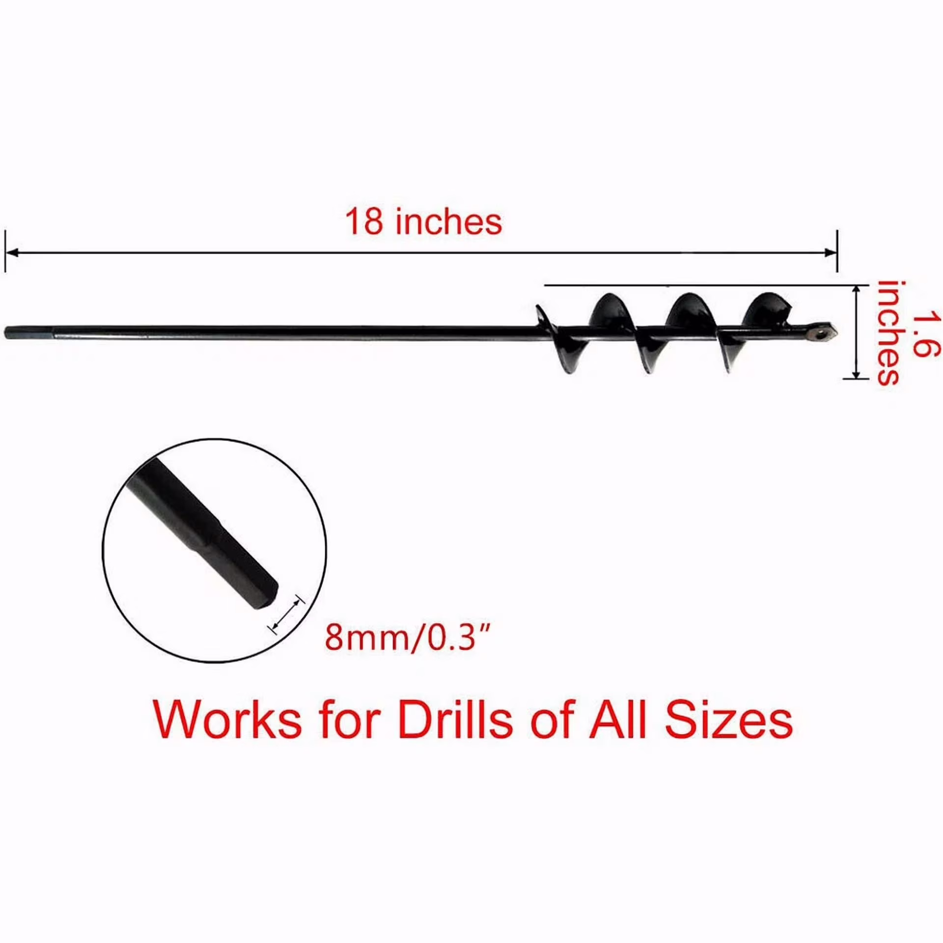68b597c9c8745bd4d7c08ec4d1094107d5e4f223392967695ba1971708a65901 PURELY- 18'' Planting Auger Spiral Hole Drill Bit High Hardness For Garden Earth Bulb