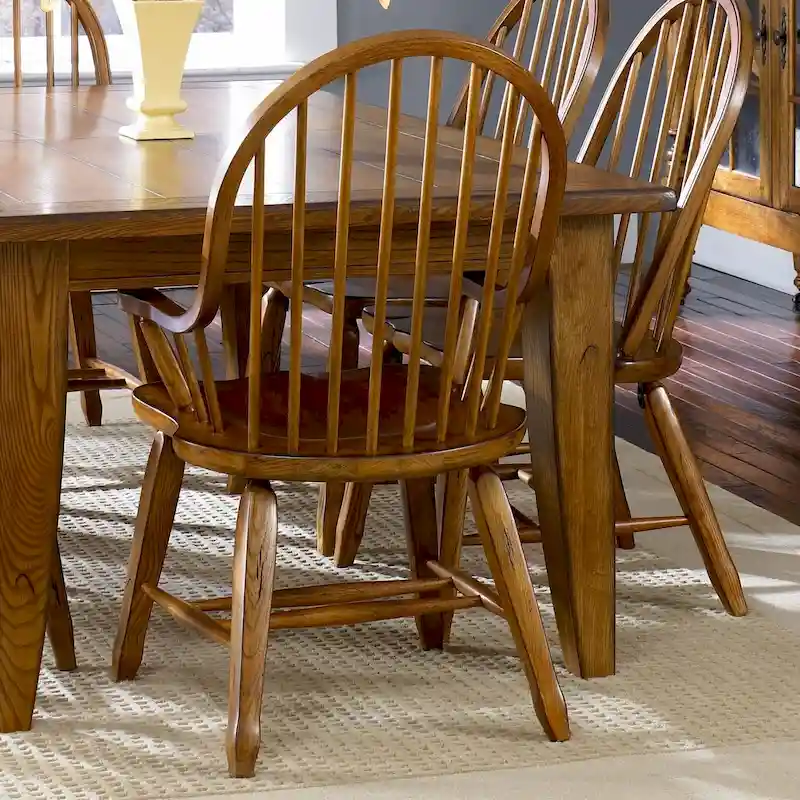 68fe539d079319486066426f1d63285eab1a1153f3561cee7b1cefcf38a5ec2f Treasures Rustic Oak Bow-back Armchair(Oak/Dining Height/SINGLE)
