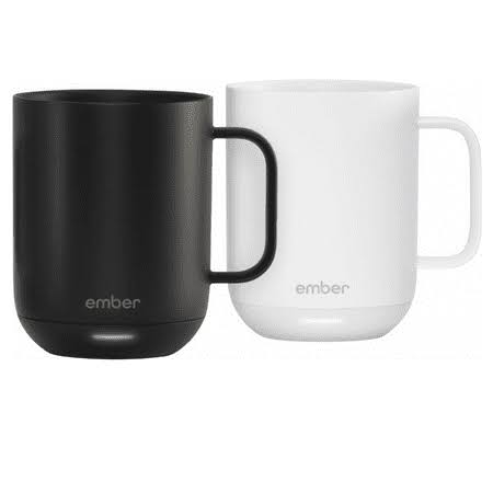 6a189ef5860c185fd9e88f6cdb6009e632d1900d6b13ecb3800adb78853e8cb6 Ember - 10 oz Temperature Controlled App Enabled Smart Coffee Mug 2 - Black/White (2-Pack)