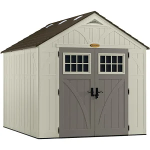 Suncast 8 x 10 ft. Metal and Resin Storage Shed, Vanilla(8' x 10')