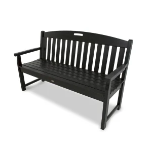 POLYWOOD Trex Outdoor Furniture Yacht Club 60-inch Bench(Charcoal Black)