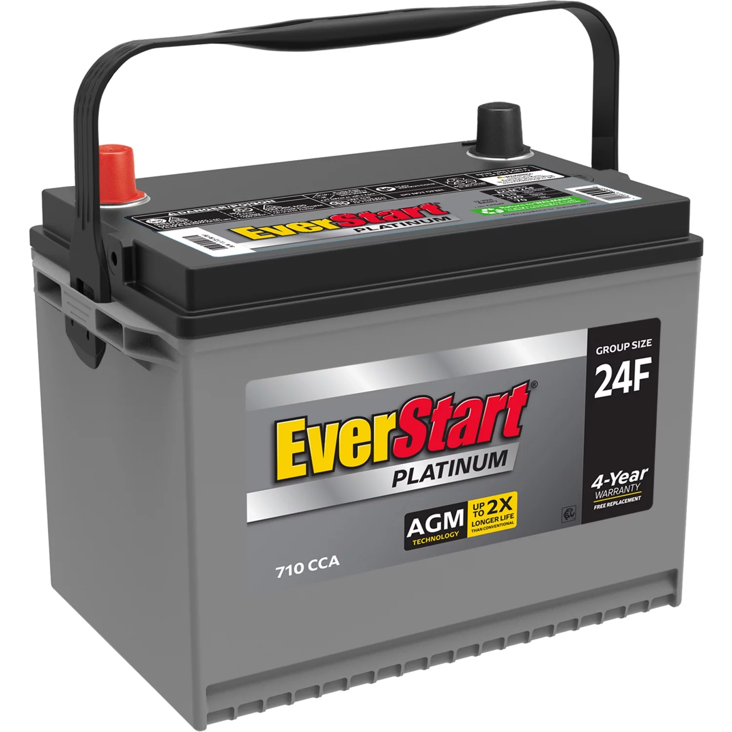 6c66ecb39d26318c528572299843d36a18eff3f5a0a7f773906f38db1e62e32a EverStart Platinum AGM Automotive Battery, Group Size 24F 12 Volt, 750 CCA - MadeInUSA