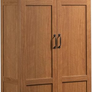 Sauder Select Storage Cabinet, Pantry Cabinet Kitchen Storage with Adjustable Shelves(Black)