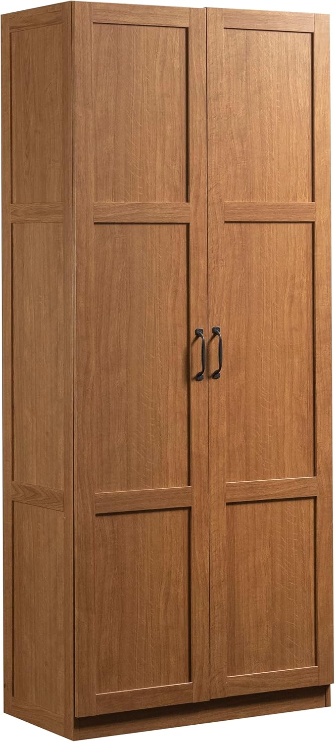 6d28f96fc427a0b5834264444f4478c7ac0b9fc7af381e90de394976d36d4d49 Sauder Select Storage Cabinet, Pantry Cabinet Kitchen Storage with Adjustable Shelves(Black)